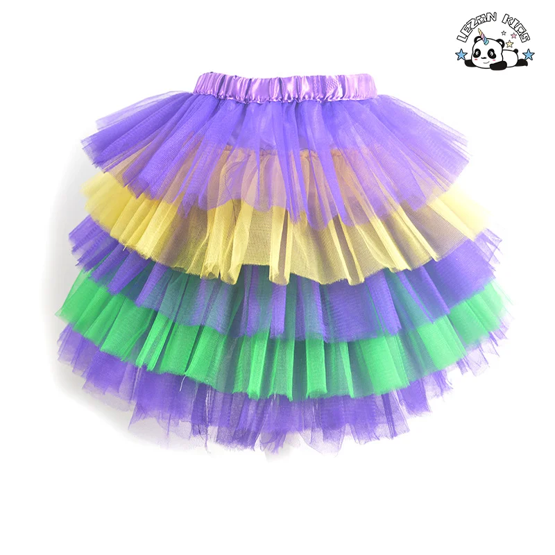 LEZONKIDS - 2024 New Girl Soft Tulle Short Skirt Baby Cake Layered Skirt Dancing Tutu Skirt